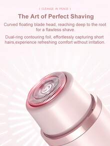 2-In-1 Electric Shaver, USB Rechargeable Hair Remover, Quick Removal Of All Body Hair, Waterproof Design, Wet & Dry Use, Painless, Suitable For Home & Travel, Can Be Used As Holiday Gift, 400mAh Battery