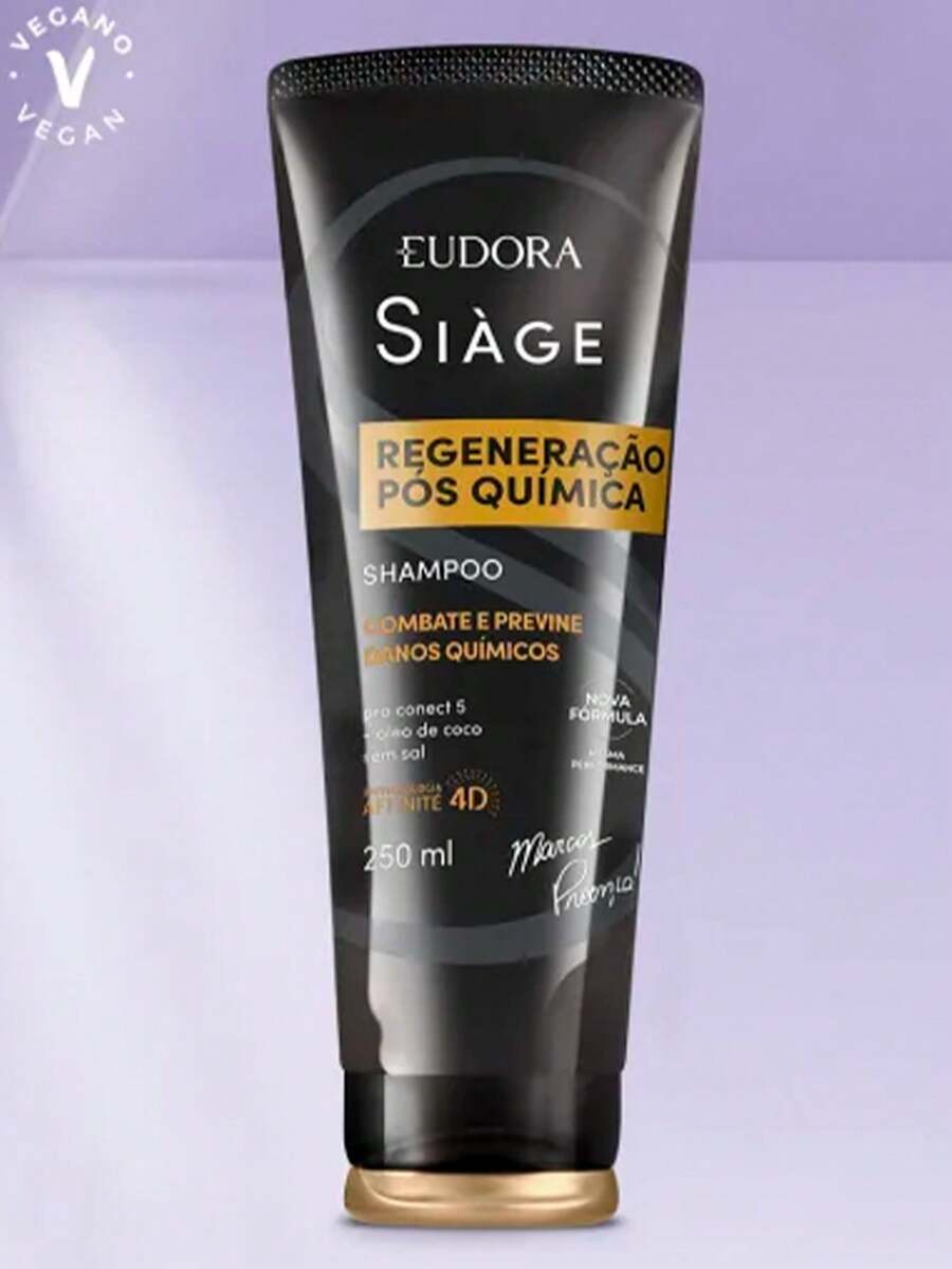 Eudora Shampoo Siàge Expert Regeneração Pós Química 250ml - Preto - Visão 1