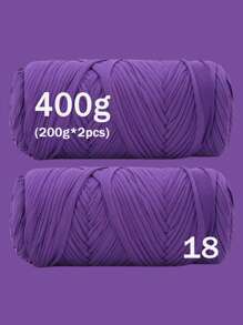 1/2 piezas Hilo de camiseta premium - 200g/pieza Hilo elástico de alta calidad, hilo de poliéster suave y elástico para proyectos de ganchillo vibrantes, ideal para decoración del hogar, manualidades DIY como tejido DIY, proyectos de ganchillo, bolsos tejidos a mano, cestas, mantas, alfombras, zapatos, pantuflas, cojines y muñecas, hilo multicolor | Hilo de poliéster | Hilo acrílico | Accesorios de tejido