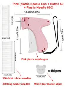 1 件迷你缝纫枪套装、快速服装固定器(含针、紧固件和纽扣)、精细缝纫枪 Stitchy 快速服装固定器、服装通用标签枪、快速修复手持式快速缝纫枪 - 彩色 - 查看 8