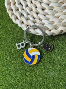 个性化排球钥匙扣礼品，送给段街运动员的礼物，感恩节和圣诞节礼物 - 黃色 - 查看 75