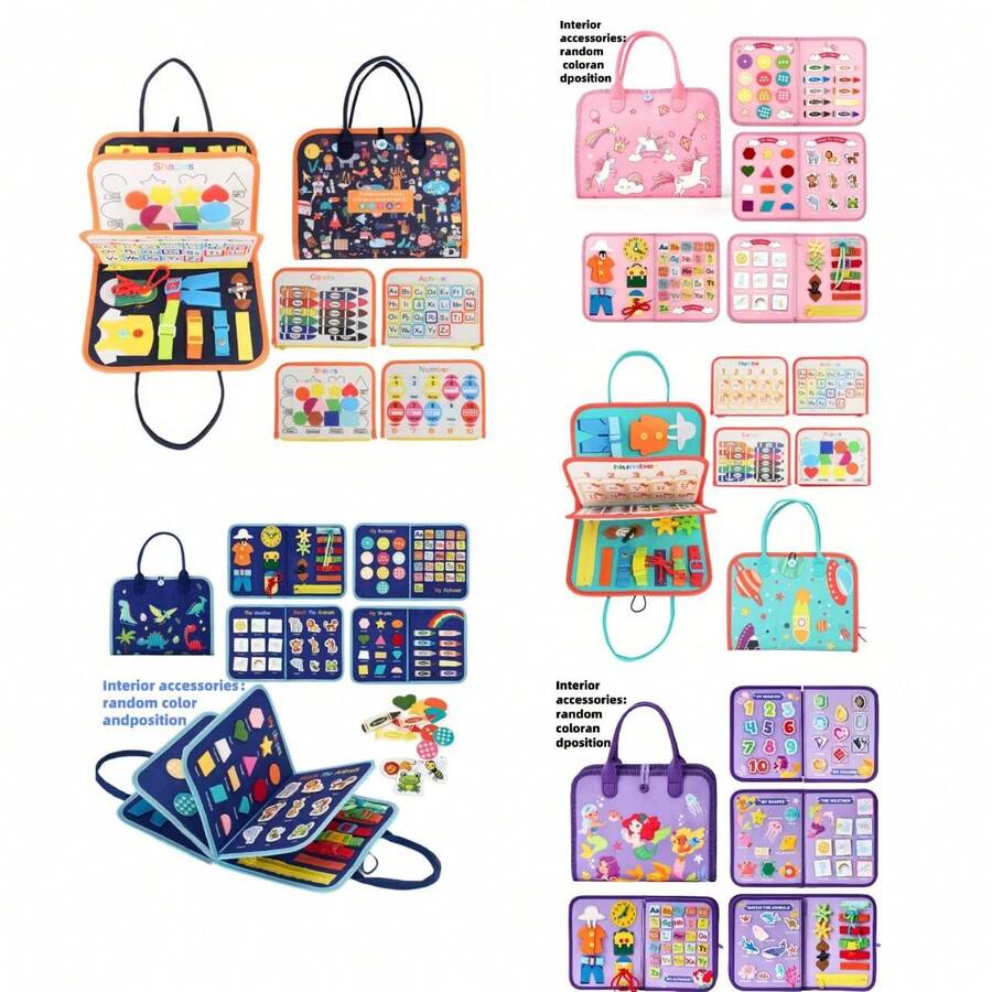 Busy Board , Sensory Activity Board For Fine Motor Skills, Sensory Board Toys, Educational Preschool Toys For Girls Boys Gift, Preschool Learning Activities Book Airplane Travel Essential Toys