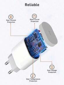 Compatible With Apple IPhone Charger, 20W IPhone Fast Charger With 1M/2M TYPE-C To Lightning Cable, Fast IPhone Charger, USB C Charger Compatible With Iphone 14/13/12/11/X/8/7 Phone Charger Fast Charging - EU C Type Plug(220-240V) - View 4