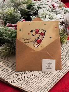 6pcsThis Retro Christmas Card Set Is Perfect For Business Declarations And Christmas Eve. The Simple And Fresh Greeting Cards Are Ideal For Giving As Gifts During Christmas Home Decor Christmas Decorations Room Decor Winter