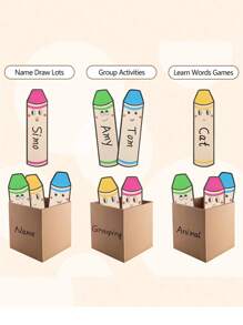 hoojojo 10 Peças de Cartões com Formato de Lápis, Cartões Apagáveis DIY, 4 Cores, Cartões da Sorte, Cartões Surpresa, Cartões com Escrita de Lápis, Jogos de Aprendizagem, Adereços Interativos para Sala de Aula, Adequados para Salas de Aula, Famílias, Papelaria, Materiais Didáticos