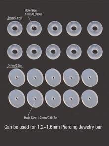 20pcs/set Clear Round Nose Ring Accessory Popular Piercing Body Jewelry Gift For Women & Men - Clear - View 10