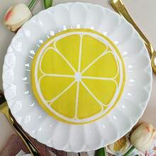 Red Strawberry Lemon, Orange Pattern Napkins, Fruit Napkins Are Perfect For Weddings, Birthdays, Tea Party Decorations, Restaurant And Hotel Party Tableware, Unique Style, Soft Tissue Paper, Suitable For Outdoor Picnics And Party Supplies, Suitable For Back To School Valentine's Day