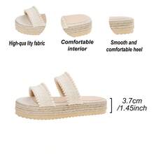 New Style Platform Thick Bottom Women's Fashion Sandals, Comfortable Casual Shoes - Beige - View 6