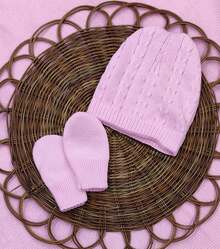 Maternity Leave Knitted Baby Jumpsuit - Pink - View 5