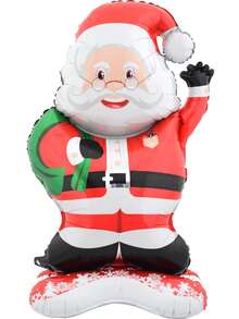 kumozawa 1 قطعة بالون سانتا كلوز عملاق 47 بوصة - ديكور قائم ثقيل (أحمر وأخضر ، زي عيد الميلاد ، خلفية ورشة العمل) - إعداد سهل لعيد الميلاد والأعياد والمناسبات - ديكور داخلي/خارجي ، مناسبة عيد ، تصميم احتفالي ، مادة رقائق معدنية متينة ، قابل لإعادة الاستخدام ، احتفال عيد الميلاد المنزلي