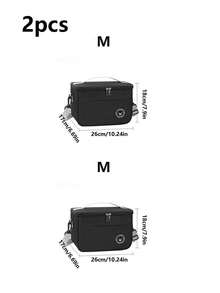 1pc/2pcs/3pcs Black Hand-Held Lunch Box Bag With Rice, Thickened Lunch Box, Insulated Meal Bag, Oxford Cloth Bento Bag, Office Worker Bento Bag - Black - View 18