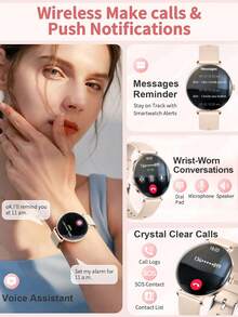 LIGE Fashion New Women's Smart Watch 100+ Sports Mode, Voice Calls, Text Messages, Alarm Clock, Menstrual Period Reminder, Remote Timed Photography, Weather Forecast, Wearing Classic Disc Women's Sports Smart Watch On A Daily Basis