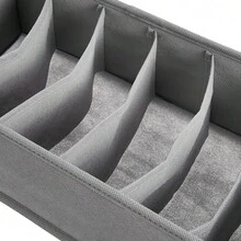 2 - Pack Gray Fabric Mesh Portable Underwear & Shoe Drawer Organizers, 13"D X 6. 5"W X 4. 13"H