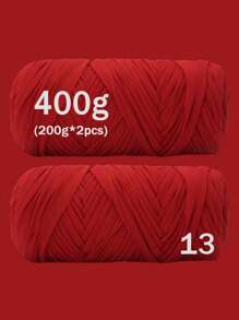 1/2 piezas Hilo de camiseta premium - 200g/pieza Hilo elástico de alta calidad, hilo de poliéster suave y elástico para proyectos de ganchillo vibrantes, ideal para decoración del hogar, manualidades DIY como tejido DIY, proyectos de ganchillo, bolsos tejidos a mano, cestas, mantas, alfombras, zapatos, pantuflas, cojines y muñecas, hilo multicolor | Hilo de poliéster | Hilo acrílico | Accesorios de tejido