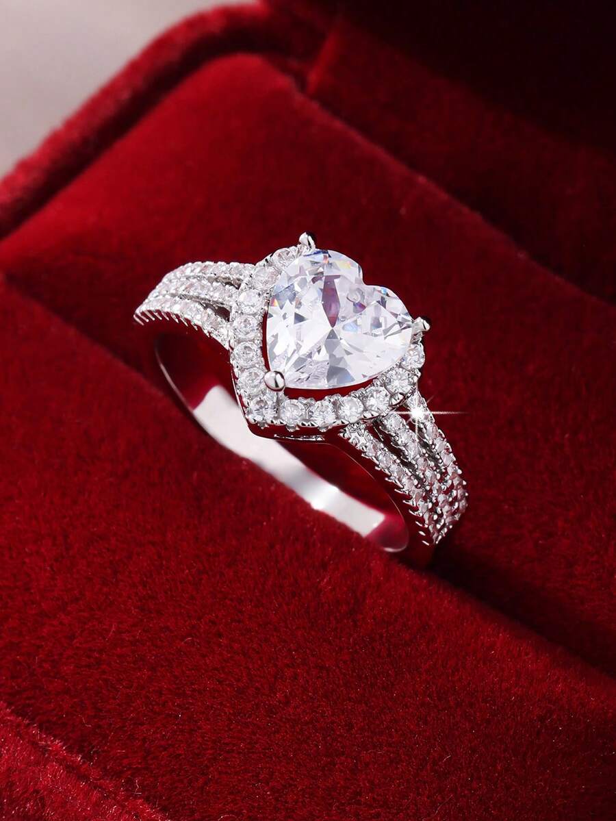 خاتم زوجي أنيق عالي الجودة بطراز رومانسي، تصميم فرنسي بخاتم قلب لامع، خواتم وعد خطوبة للعروس والعريس، خواتم سنوية، هدية عيد الحب، عيد الميلاد، عيد الأم، عيد الأب، مجوهرات للنساء