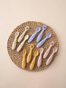 3件套个性化定制硅胶婴儿勺纯色餐具，适合儿童，可定制婴儿辅食配件，适合婴儿派对、家庭装饰、礼物、冬日礼物、返校礼物、冬季礼物创意、男孩女孩情人节礼物，多功能、装饰性、字母、时尚、现代、多彩、可爱、萌、休闲、定制、个性化、独特、定制、儿子、女儿、定制儿童餐具、温馨氛围、儿童、盛大晚会、现代、多彩、可爱