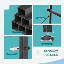 Dresser For Bedroom With 8 Drawers Tall Dresser & Chest Of Drawers Fabric Dresser With Wood Top And Sturdy Steel Frame - Black - View 7