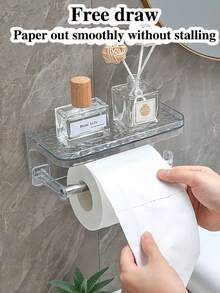 Toilet Paper Holder, Bathroom Tissue Box Wall Mounted, Luxury Glacier Texture Toilet Paper Dispenser, Suitable For Bathroom, Kitchen, Hotel
