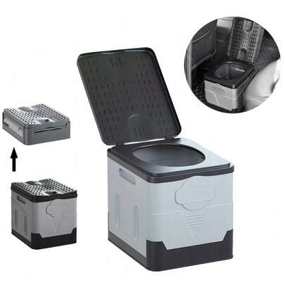 Portable Toilet For Outdoor Efficient Hygienic For Camping Long-Distance Travel Foldable