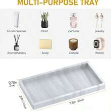 Trompeta rectangular de mármol - Gris - Ver 3