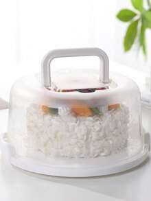 1 pieza Caja portátil para tartas y cupcakes con tapa y asas, contenedor de almacenamiento de tartas para bodas, cumpleaños, Navidad, hornear, fiestas