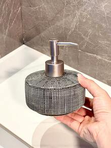 Luksusowa ceramiczna butelka z pozłacaną pompką, dozownik mydła w płynie do łazienki hotelowej, wielokrotnego użytku butelka na balsam do łazienki, pusta butelka na szampon i żel pod prysznic