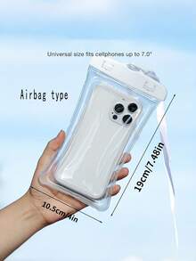 Waterproof Phone Pouch With Detachable Strap, Universal Touchscreen Protector For Swimming, Diving, Beach, Suitable For Sports, Travel, Beach, Pool, Outdoor Activities, Unisex - Beige - View 6