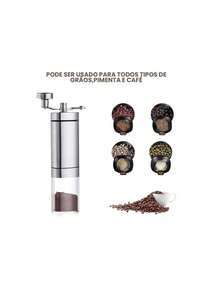 Moedor de Aço Inox Manual para Café e Grãos - Prata - Visão 2
