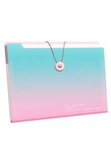 1pc A4 Accordion File Folder, Student Test Paper Storage Bag, Large Capacity Multi-Layer Document Organizer - A4 - View 4