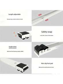 2pcs Adjustable 45-70 Cm Stainless Steel Anti-Vibration Washing Machine Stand, Non-Slip Rust-Proof Feet, Load Bearing 300kg, Suitable For Refrigerators And Washers, Easy Assembly, Large Household Appliance Base With Casters