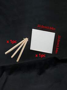 طقم ألوان أكريليك 6 ألوان مع حامل الرسم والباليت - طقم فن وحرف DIY، مناسب للرسم، يشمل لوحة قماشية وفرش، مثالي كهدية لعيد الأم، عيد الأب، التخرج، الزينة، هالوين، عيد الميلاد