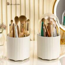 Caja de almacenamiento para brochas de maquillaje, organizador giratorio de 360 grados, soporte para brochas de maquillaje, cubo para brochas de labial y polvo, caja de herramientas cosméticas - Sin tapa - Ver 5