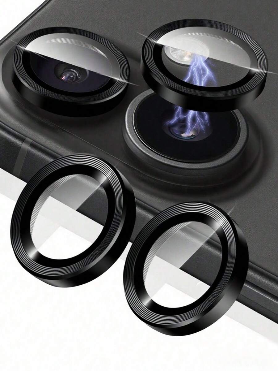 3pcs Camera Lens Protective Film Compatible With IPhone 16e, 11-16 Pro Max Gift For Birthday, Family, Friends Alloy Metal With Tempered Glass Full Cover, Lens Protector, Phone Accessories Waterproof Shockproof Anti-Fall Anti-Fall Scratch Resistant Anti-Fingerprint