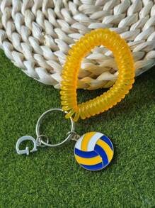 个性化排球钥匙扣礼品，送给段街运动员的礼物，感恩节和圣诞节礼物 - 黃色 - 查看 143