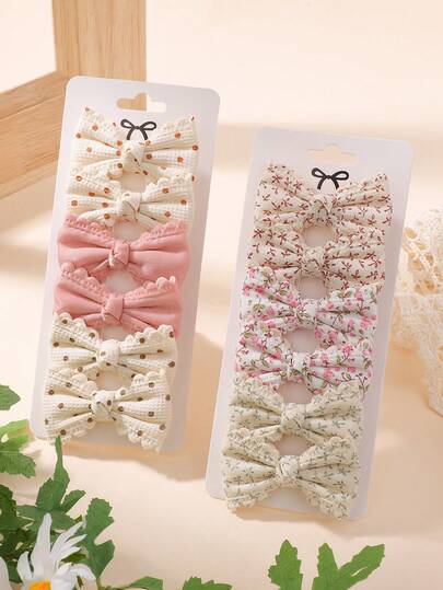 6 件套花卉图案发夹，乡村风格侧发夹，时尚百搭，适合日常和旅行使用