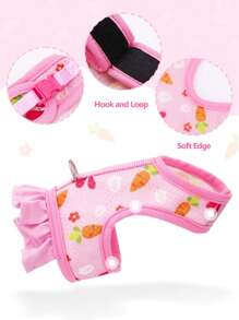 1套宠物胸背带，兔子、豚鼠、小型犬、猫用胸背带，宠物遛狗牵引绳，宠物用品 - 彩色 - 查看 9