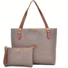 Bolsa Feminina Shopper De Ombro Sacola + Necessaire Casual