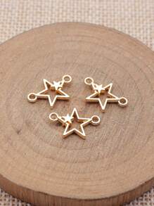 40pcs 15x11mm(0.59x0.43inch) Star Connector Charms For DIY Bracelet, Earring, Necklace Jewelry Making