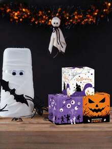 12-Piece Halloween Paper Packaging Gift Box - Three-Dimensional Packaging, Perfect For Wedding Gifts, Graduation Ceremonies, Personal Anniversaries And Holiday Celebrations, Unique Chocolate Candy Packaging Bags, Suitable For Halloween And Christmas Party Decoration Gift Bags, Suitable For Birthdays, Party Decorations, Event Gifts, Reusable, Multi-Color Party Gift Box Set