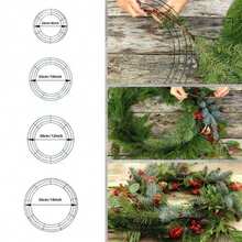 Pacote com 2 molduras de arame para guirlanda com 20 laços torcidos, anéis de metal para guirlanda para artesanato, porta da frente, Natal, Dia de Ação de Graças, Ano Novo, casamento, Dia dos Namorados, jardim, decoração para festa em casa