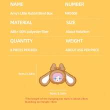 Caja ciega de peluche de conejo lindo, con estilos diversos, adecuado como regalo de cumpleaños, regalo sorpresa, Día de San Valentín, regalo universal para fiestas, material ABS (duro) en la cara interior, sin relleno