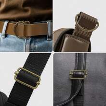 Pack Of 60 Carabiner Hooks With Swivel D Ring Sliding Buckle Belt Slider Metal Carabiner Key Ring Set For DIY Bag Strap Shoulder Strap Dog Collars Sewing Accessories