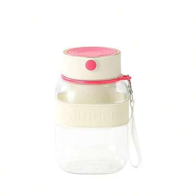 BOSTOM.F Mini exprimidor portátil de jugos con cubo de 600 ml USB recargable frutas verduras sin cables fácil limpieza viaje