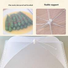 White Mesh Food Cover - A Practical Household Tool For Covering Food To Prevent Dust And Mosquitoes. It Is Often Used In The Kitchen, Dining Table Or Outdoor Picnics, Barbecues And Home Use. It Is A Must-Have For Insect Prevention And Is Very Suitable For Cooking, Food Covers, Barbecues And Parties.