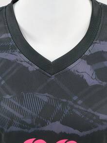 2025 定制运动球衣，新款秋季户外速干单件上衣，男士运动队俱乐部训练 V 领足球衫长袖，前后印有姓名、号码、标志，搭配男士白色 100% 纯棉长袖 T 恤，短袖休闲舒适，适合日常、派对、聚会 - 彩色 - 查看 4