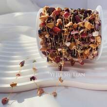 100 厘米全铜防锈 14k 天然石散珠链项链手链 DIY 工艺用品（不包括收纳卷轴） - 金色 - 查看 18