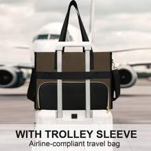 Bolsa de almuerzo para mujeres con compartimento para portátil de 15.6", bolsa térmica, bolsa de trabajo impermeable con bolsillos laterales de 40 oz, lonchera para la escuela