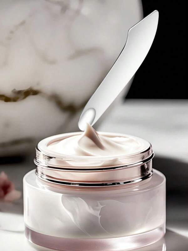 1 pezzo Set Professionale per Trucco | Cucchiaio per Crema e Spatola per Fondotinta | Timbro per Sopracciglia e Guida per Eyeliner | Tavolozza per Trucco Bifacciale | Set Completo di Strumenti Cosmetici