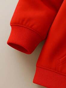 Sweatshirt Flannel Cold Weather Hoodie Children's  Sweatshirt Boy Girl Original Premium Everyday - Đỏ - Xem 3