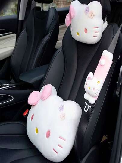 Sanrio 1pc Cute Cartoon Hello Kitty Pink Seat Belt Cover